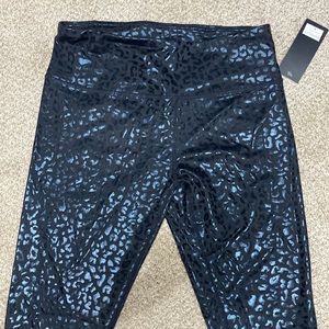 Black animal print leggings NWT